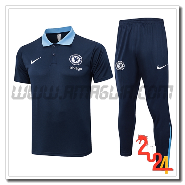 Kit Maglia Polo FC Chelsea Blu Reale 2024 2025