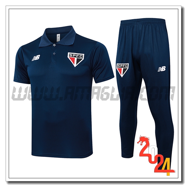 Kit Maglia Polo Sao Paulo FC blu navy 2024 2025