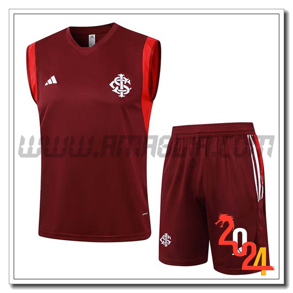 Kit Canotta Allenamento Brasile Rosso 2024 2025