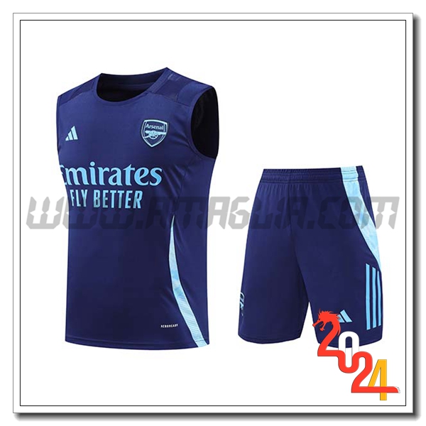 Kit Canotta Allenamento Arsenal Blu 2024 2025