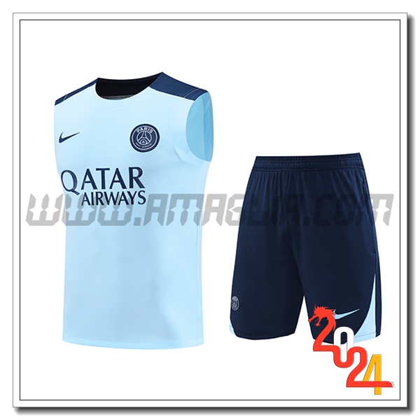 Kit Canotta Allenamento PSG Blu 2024 2025