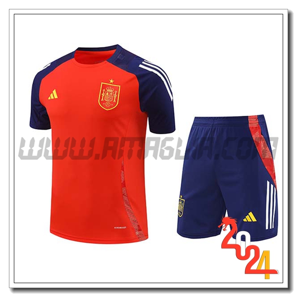 Kit Maglia Allenamento Spagna Rosso/Blu 2024 2025 -03