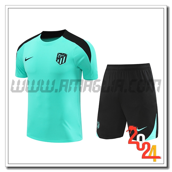 Kit Maglia Allenamento Atletico Madrid Verde/Nero 2024 2025