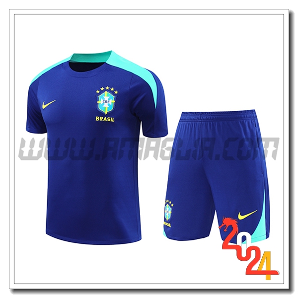 Kit Maglia Allenamento Brasile Blu 2024 2025