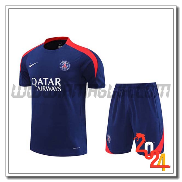 Kit Maglia Allenamento PSG Blu/Rosso 2024 2025