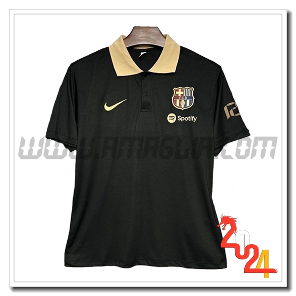 Maglia Polo FC Barcellona Nero/Giallo 2024 2025