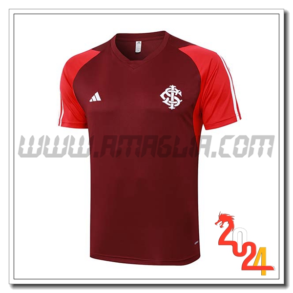 T Shirt Allenamento Brasile Rosso 2024 2025