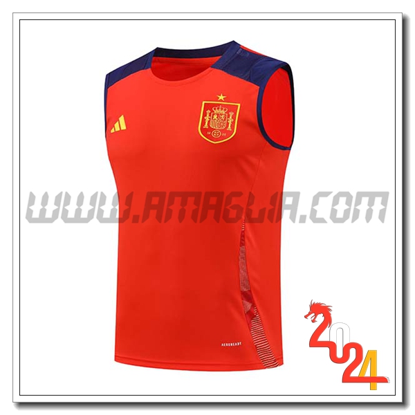 Canotta Allenamento Spagna Rosso/Blu 2024 2025