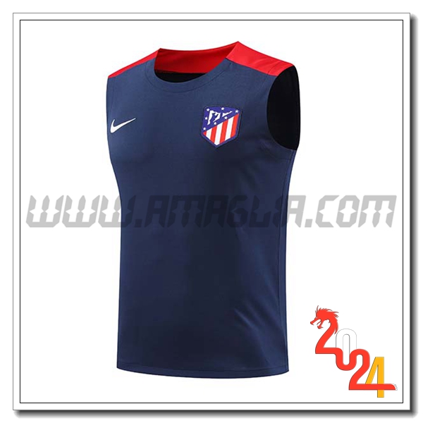Canotta Allenamento Atletico Madrid Blu/Rosso 2024 2025