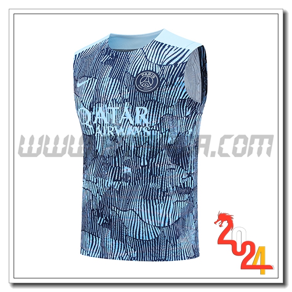 Canotta Allenamento PSG Blu/Nero 2024 2025