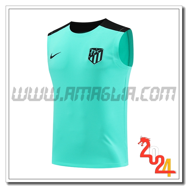Canotta Allenamento Atletico Madrid Verde/Nero 2024 2025