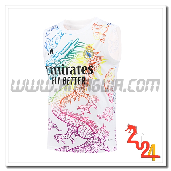 Canotta Allenamento Real Madrid Bianco 2024 2025