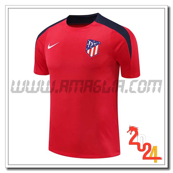 T Shirt Allenamento Atletico Madrid Rosso/Blu 2024 2025