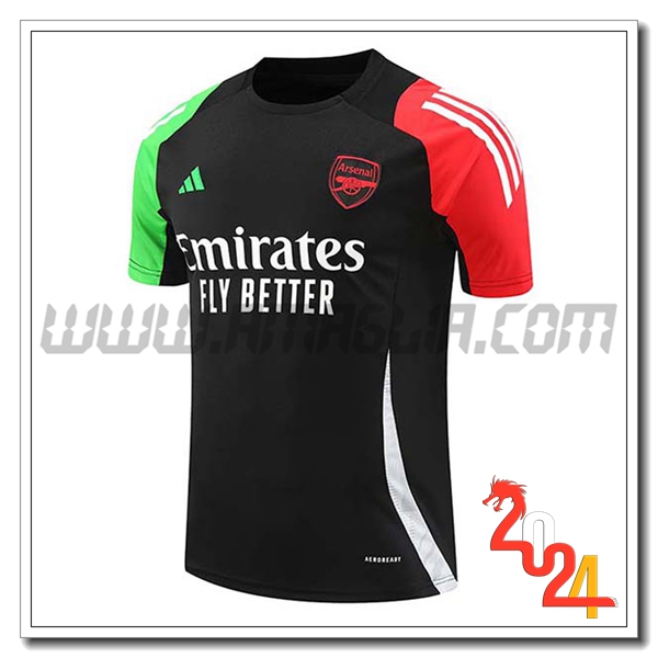 T Shirt Allenamento Arsenal Nero 2024 2025