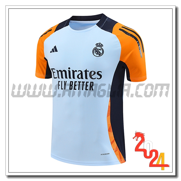 T Shirt Allenamento Real Madrid Blu/Arancia 2024 2025
