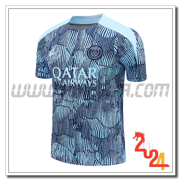 T Shirt Allenamento PSG Blu/Nero 2024 2025