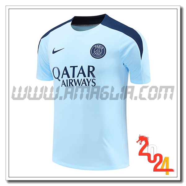T Shirt Allenamento PSG Blu 2024 2025