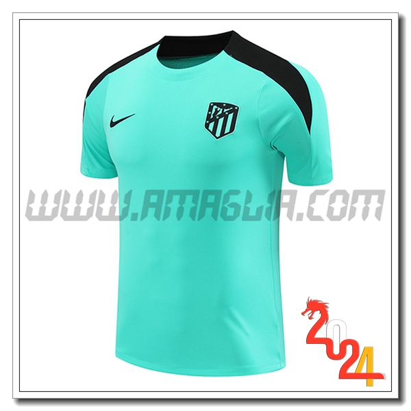 T Shirt Allenamento Atletico Madrid Verde/Nero 2024 2025