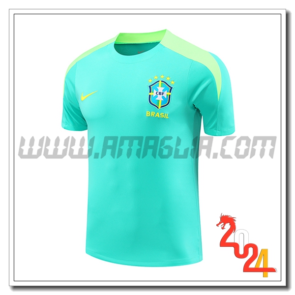 T Shirt Allenamento Brasile Verde 2024 2025 -03