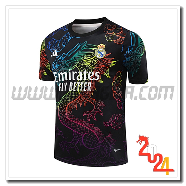 T Shirt Allenamento Real Madrid Nero 2024 2025