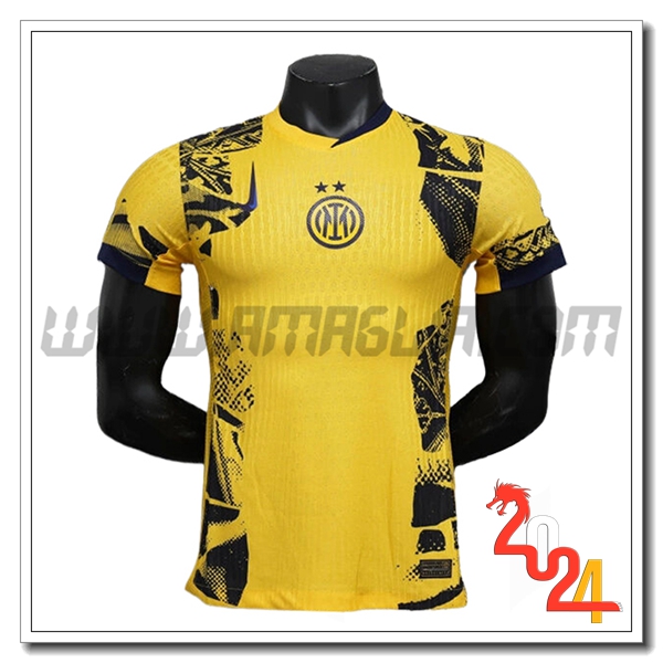 T Shirt Allenamento Inter Milan Giallo/Nero 2024 2025