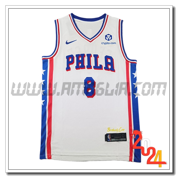 Maglia Philadelphia 76ers (GEORGE #8) 2024/25 Bianco/Blu