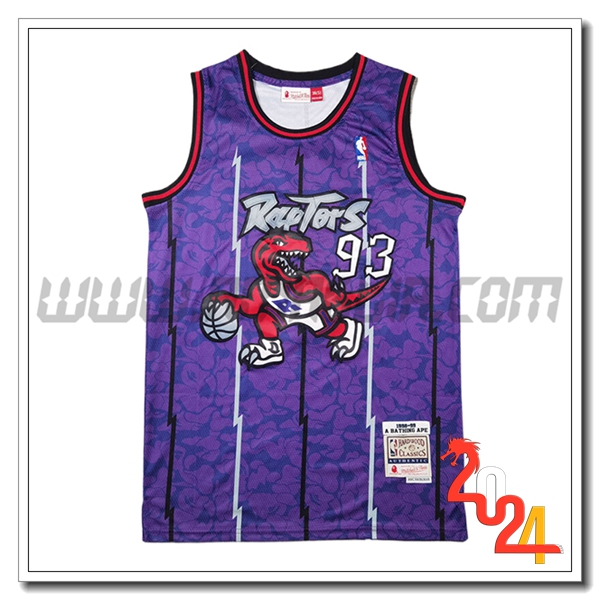 Maglia Toronto Raptors (BAPE #93) 2024/25 viola/Bianco -02