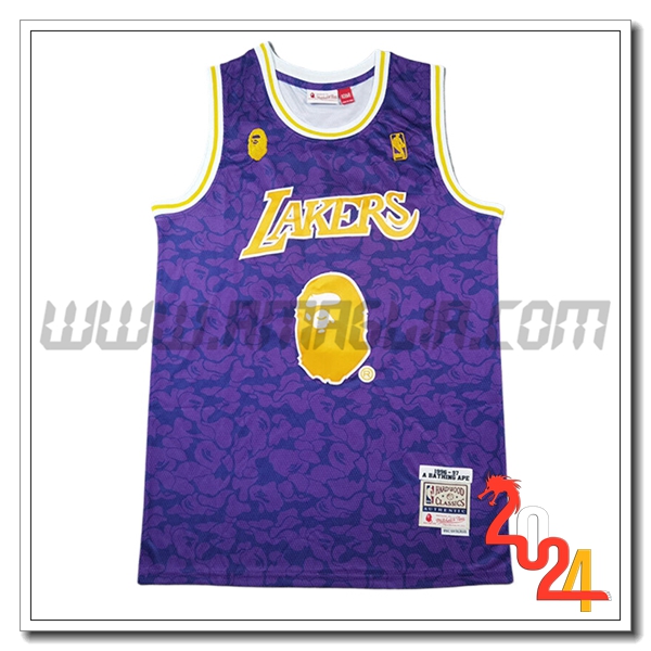 Maglia Los Angeles Lakers (BAPE #93) 2024/25 viola