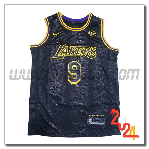 Maglia Los Angeles Lakers (JAMES JR. #9) 2024/25 Nero/Giallo