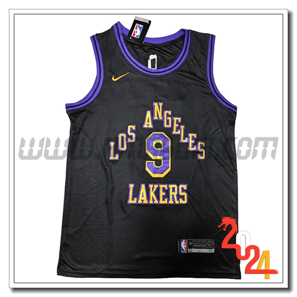 Maglia Los Angeles Lakers (JAMES JR #9) 2024/25 Nero/Giallo/viola