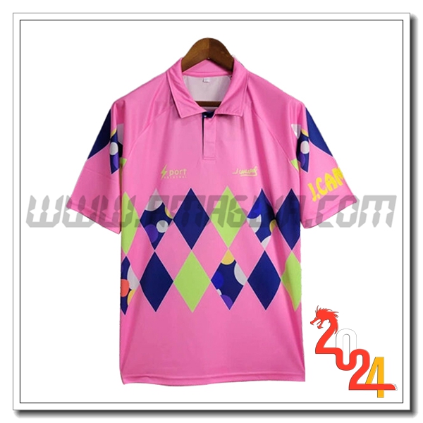 Maglia Retro Portiere Messico Rosa/Blu