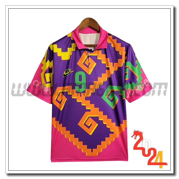 Maglia Retro Portiere Messico Viola/Rosa