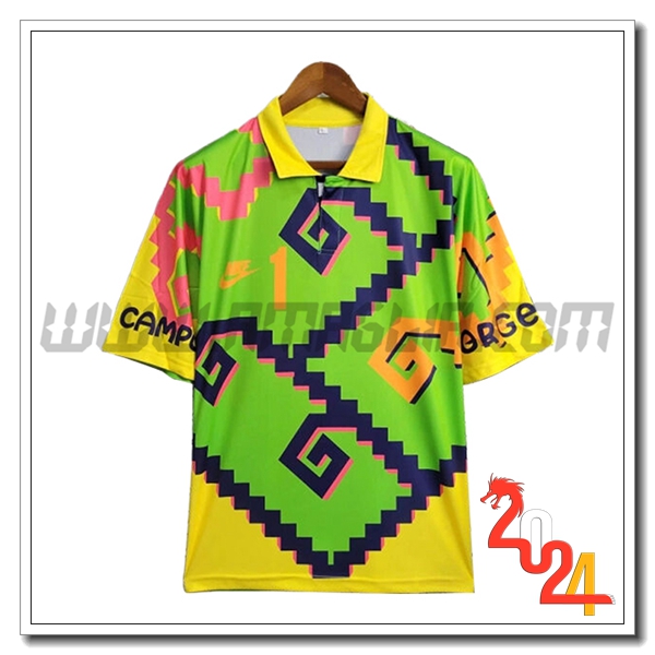 Maglia Retro Portiere Messico Verde/GIALLO