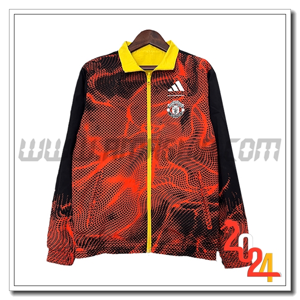 Giacca A Vento Manchester United Rosso/Giallo 2024 2025