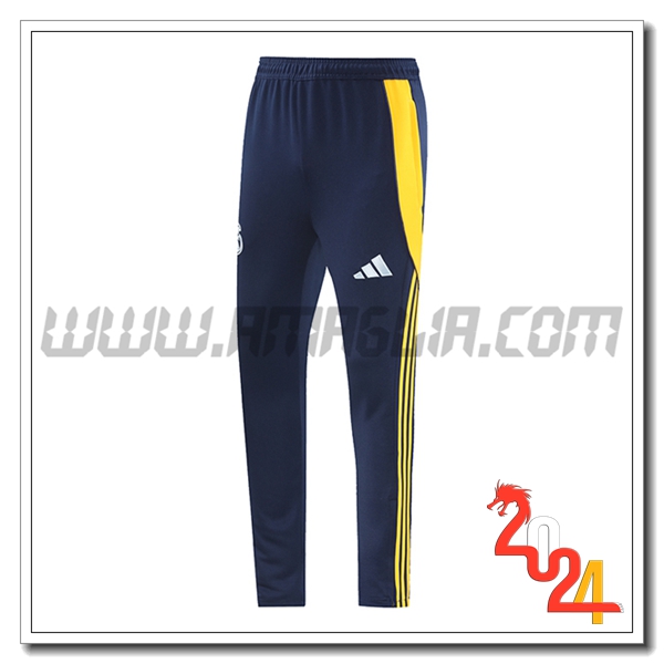Pantaloni Allenamento Real Madrid Blu/Giallo 2024 2025 -03