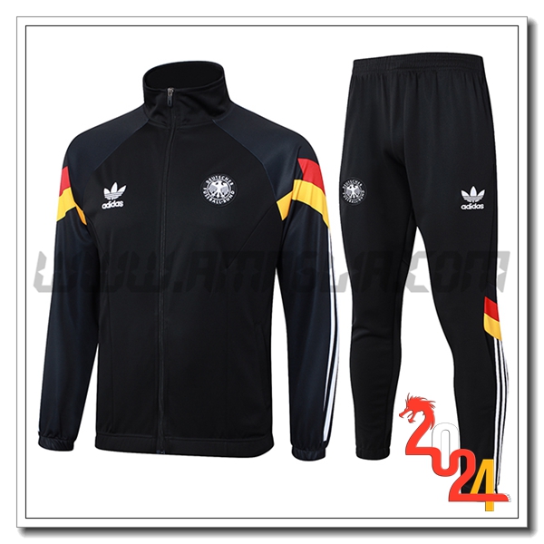 Tuta Allenamento Giacca Germania Nero 2024 2025
