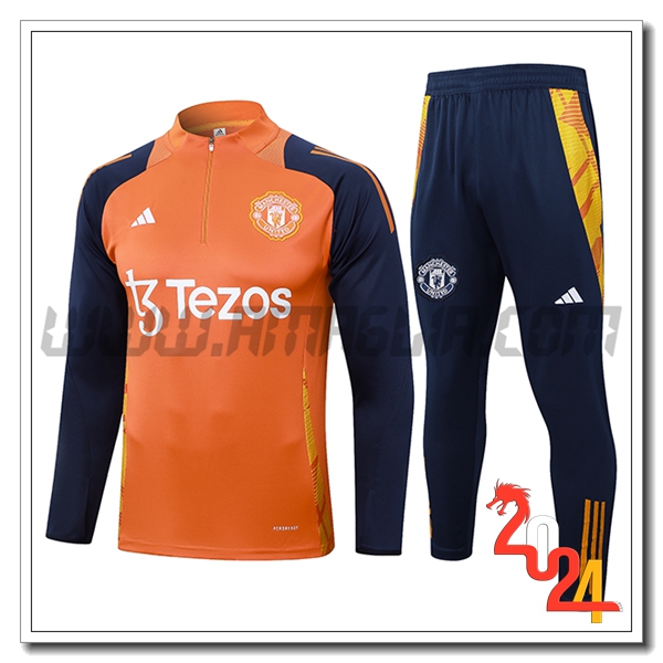 Tuta Allenamento Manchester United Arancia/Blu 2024 2025 -03