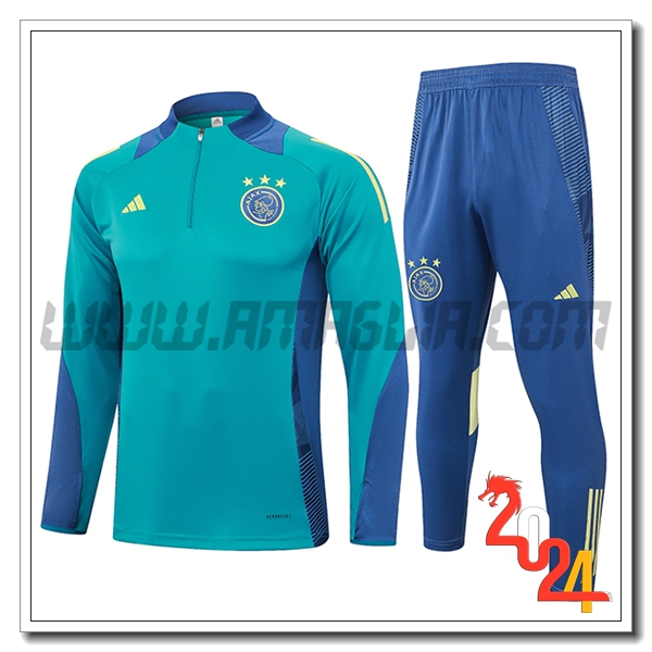 Tuta Allenamento Ajax Verde/Blu 2024 2025
