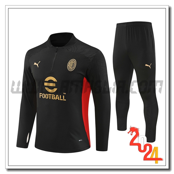 Tuta Allenamento AC Milan Nero/Rosso/Giallo 2024 2025