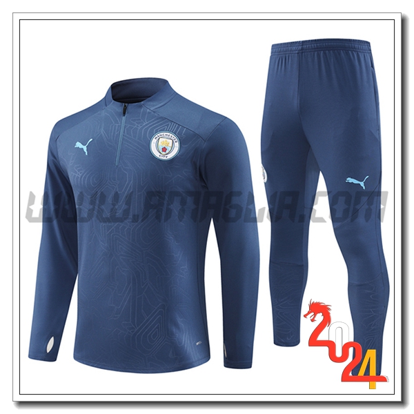 Tuta Allenamento Manchester City Blu Reale 2024 2025