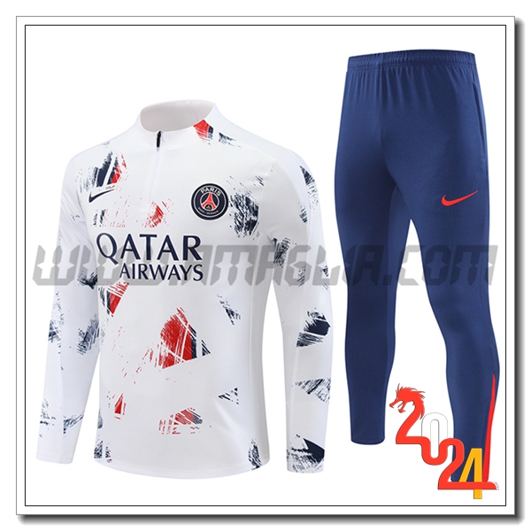 Tuta Allenamento PSG Bianco 2024 2025