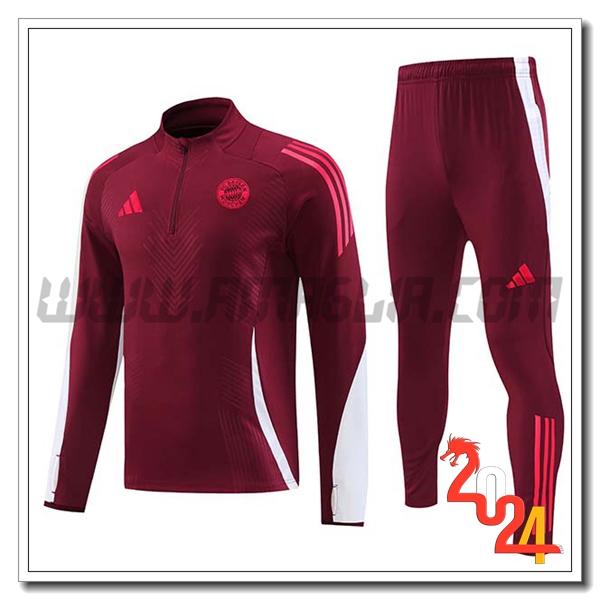 Tuta Allenamento Bayern Monaco Rosso/Bianco 2024 2025