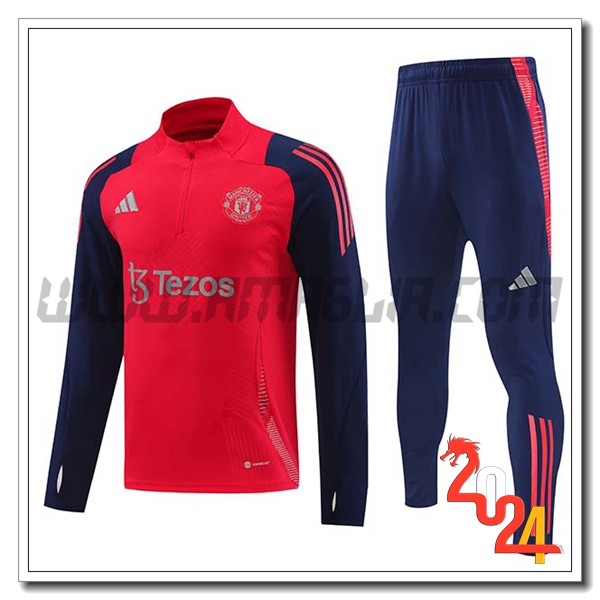 Tuta Allenamento Manchester United Rosso/Blu 2024 2025