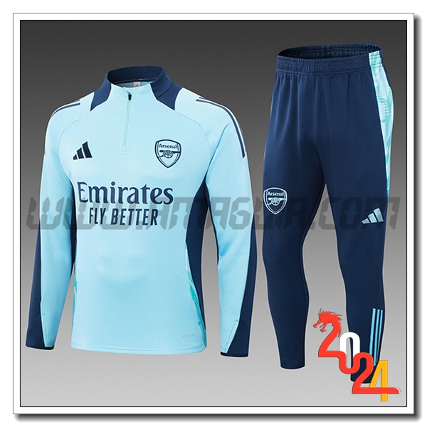 Tuta Allenamento Arsenal Bambino Blu 2024 2025 -02