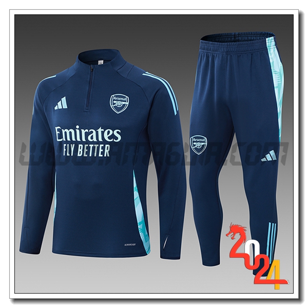 Tuta Allenamento Arsenal Bambino Blu Reale 2024 2025 -02