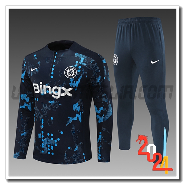 Tuta Allenamento FC Chelsea Bambino Blu Reale 2024 2025
