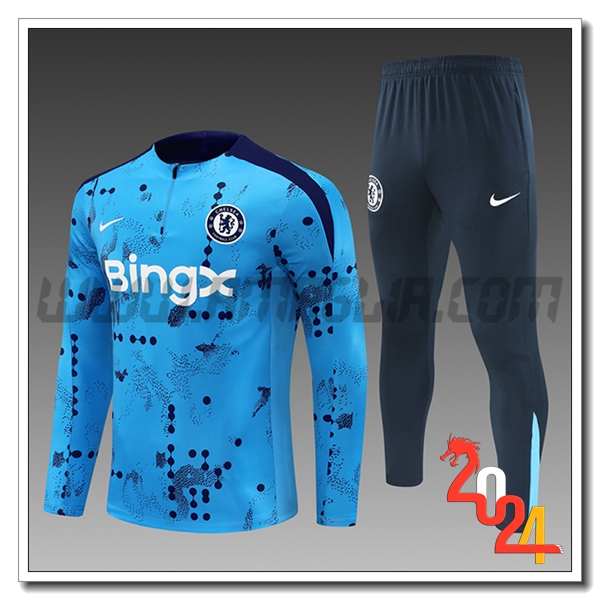 Tuta Allenamento FC Chelsea Bambino Azzurro 2024 2025