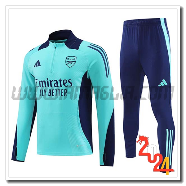 Tuta Allenamento Arsenal Bambino Blu 2024 2025 -03