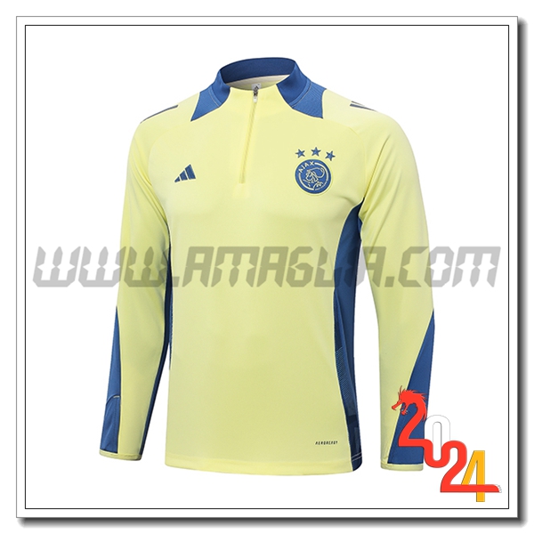 Felpa Allenamento Ajax Giallo/Blu 2024 2025