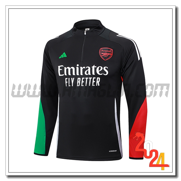 Felpa Allenamento Arsenal Nero 2024 2025